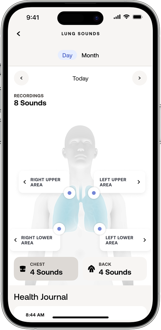 Heart Sounds measurement screen 5