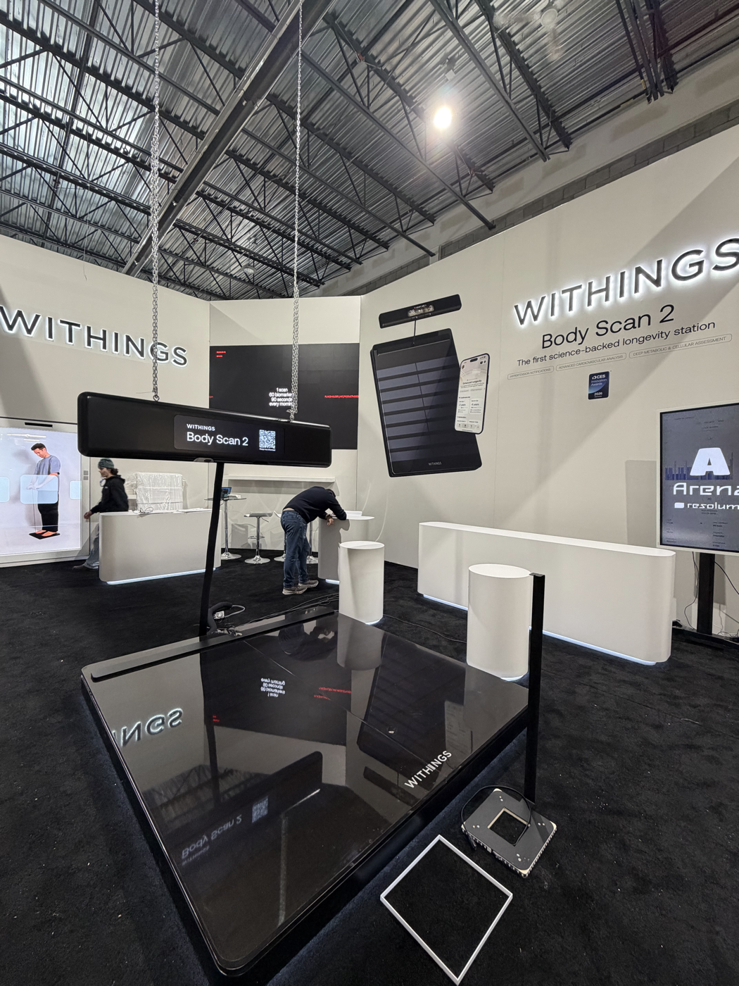 Withings Body Scan 2 booth at CES, the first science-backed longevity station