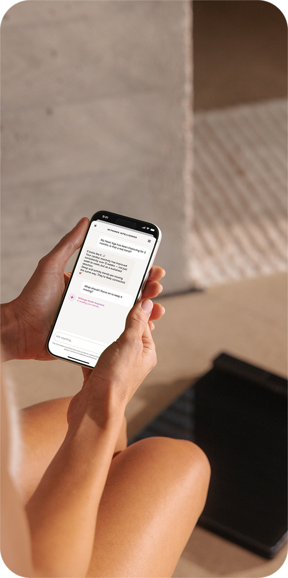 Withings Intelligence chat on a phone